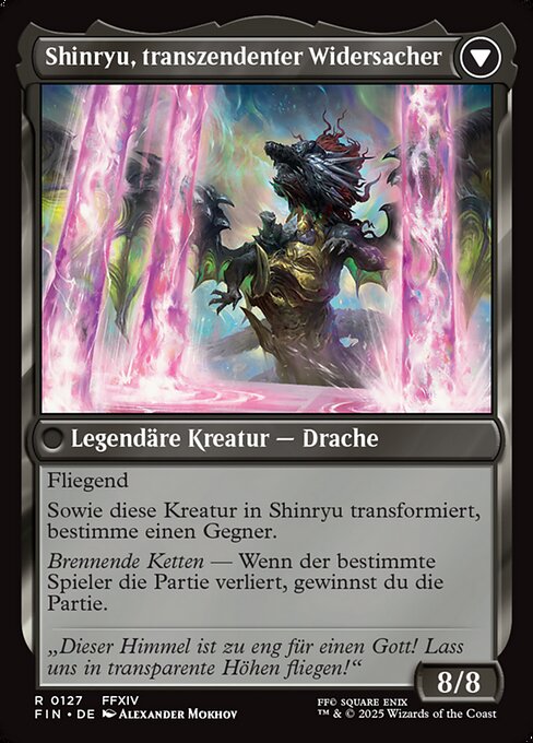 Zenos yae Galvus // Shinryu, Transcendent Rival - Verso