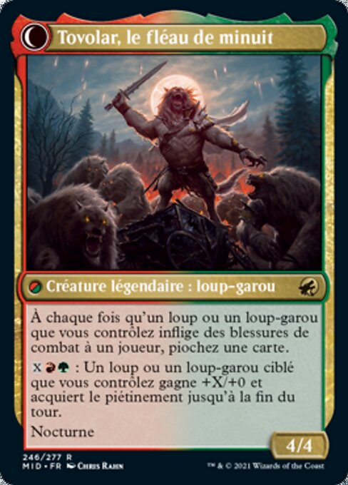 Tovolar, Dire Overlord // Tovolar, the Midnight Scourge - Verso