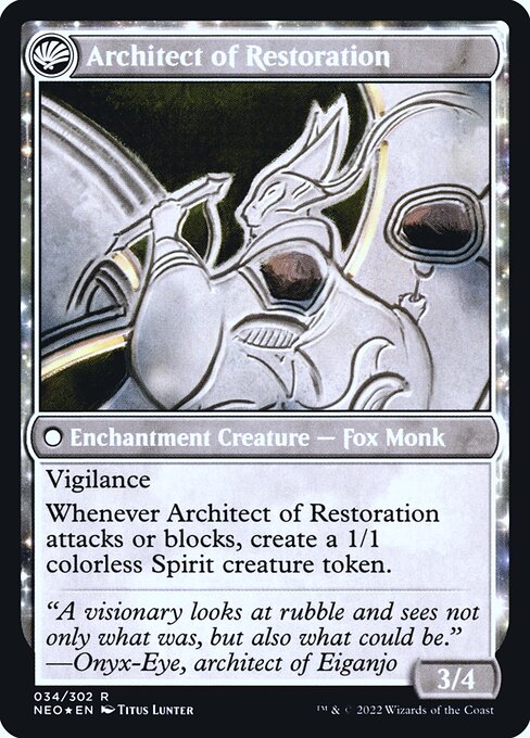 The Restoration of Eiganjo // Architect of Restoration - Verso