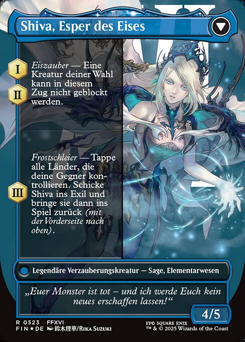 Jill, Shiva's Dominant // Shiva, Warden of Ice - Verso