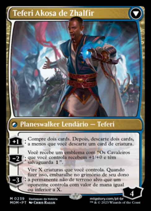Invasion of New Phyrexia // Teferi Akosa of Zhalfir - Verso