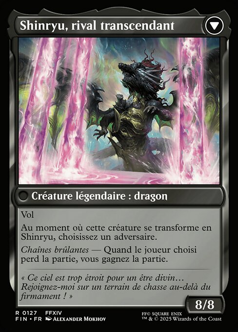 Zenos yae Galvus // Shinryu, Transcendent Rival - Verso