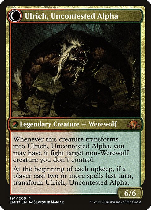 Ulrich of the Krallenhorde // Ulrich, Uncontested Alpha - Verso