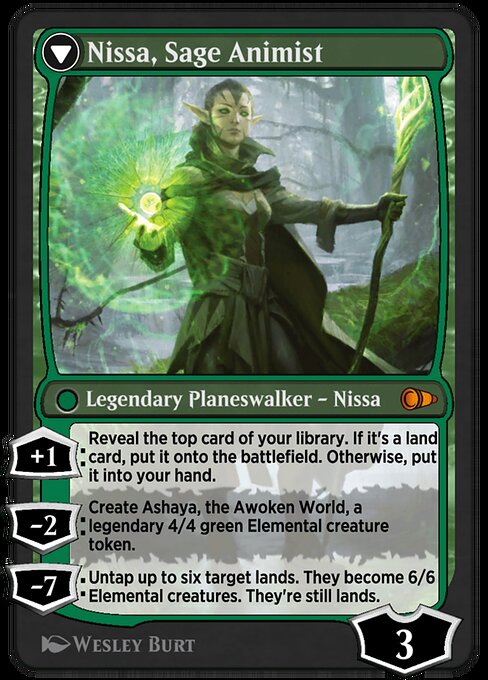 Nissa, Vastwood Seer // Nissa, Sage Animist - Verso