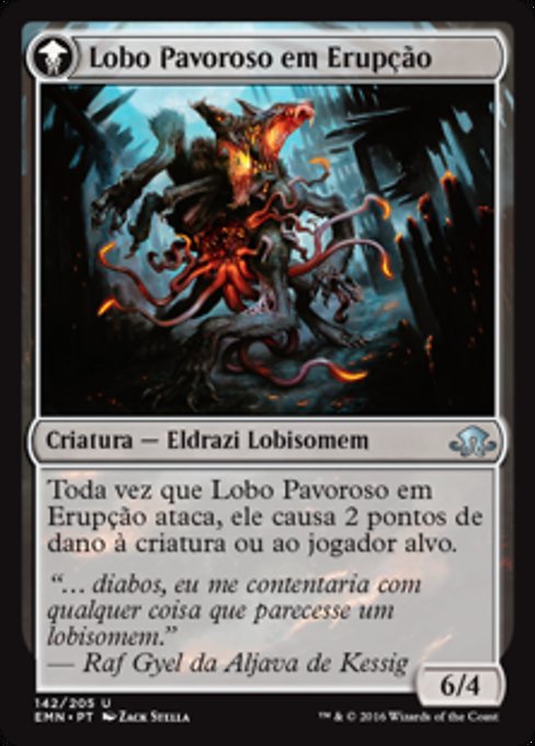 Smoldering Werewolf // Erupting Dreadwolf - Verso
