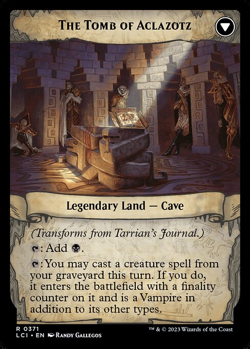 Tarrian's Journal // The Tomb of Aclazotz - Verso