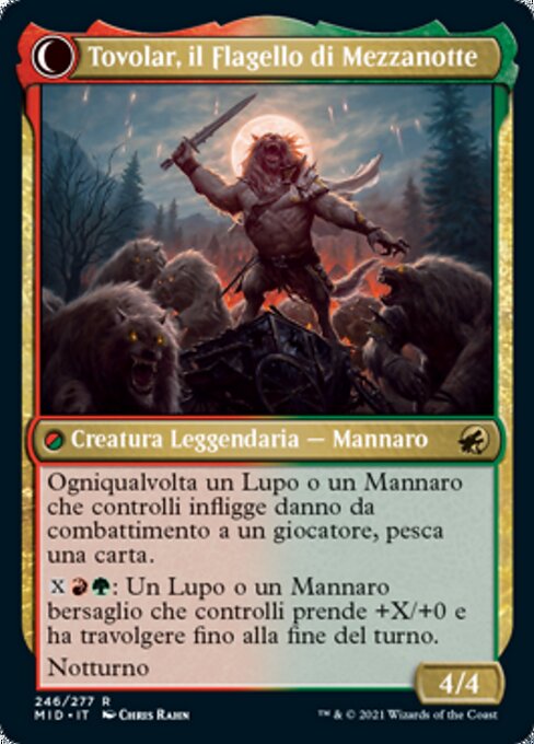 Tovolar, Dire Overlord // Tovolar, the Midnight Scourge - Verso