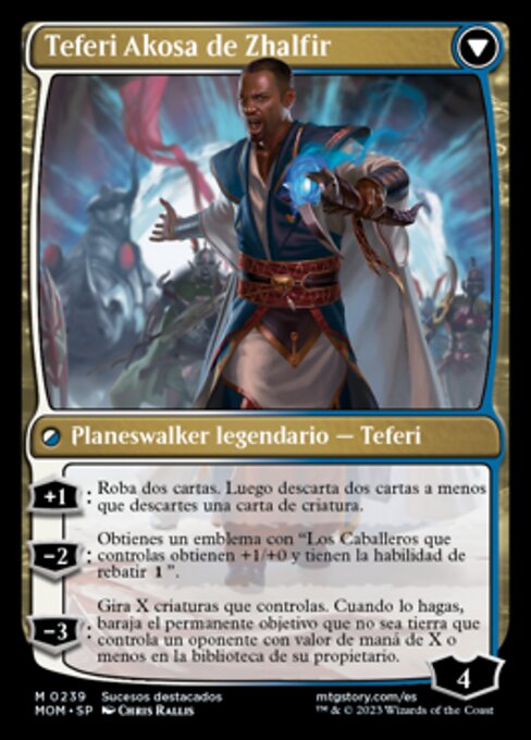 Invasion of New Phyrexia // Teferi Akosa of Zhalfir - Verso