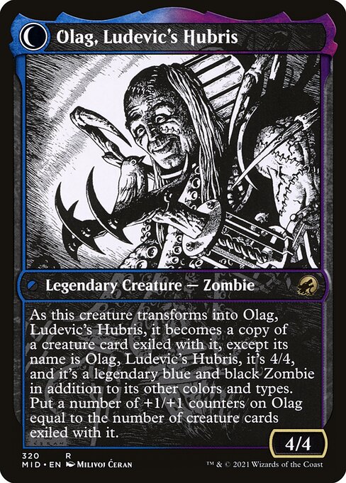 Ludevic, Necrogenius // Olag, Ludevic's Hubris - Verso