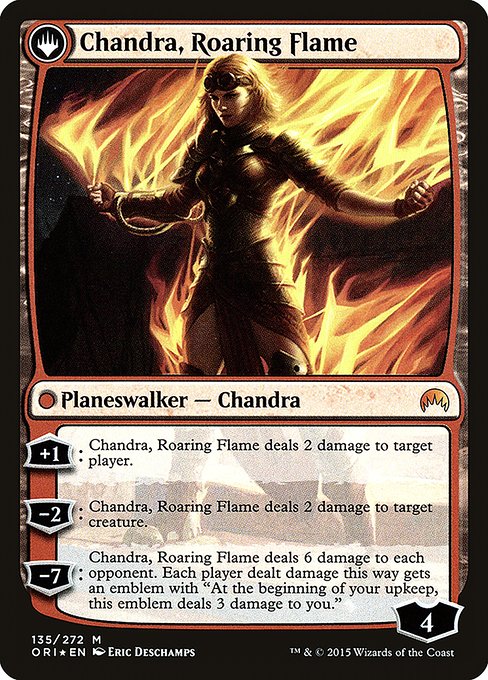 Chandra, Fire of Kaladesh // Chandra, Roaring Flame - Verso