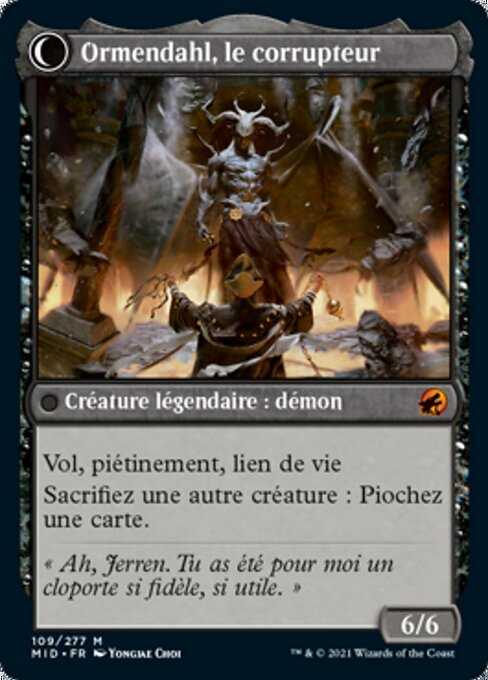 Jerren, Corrupted Bishop // Ormendahl, the Corrupter - Verso