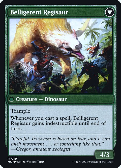 Invasion of Ixalan // Belligerent Regisaur - Verso