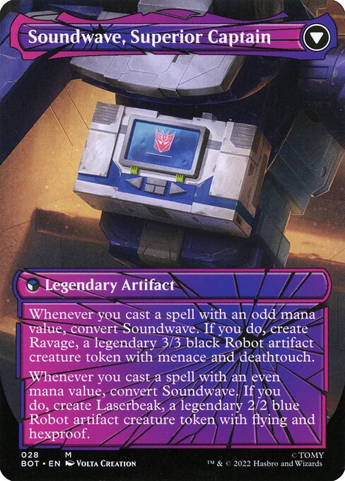 Soundwave, Sonic Spy // Soundwave, Superior Captain - Verso