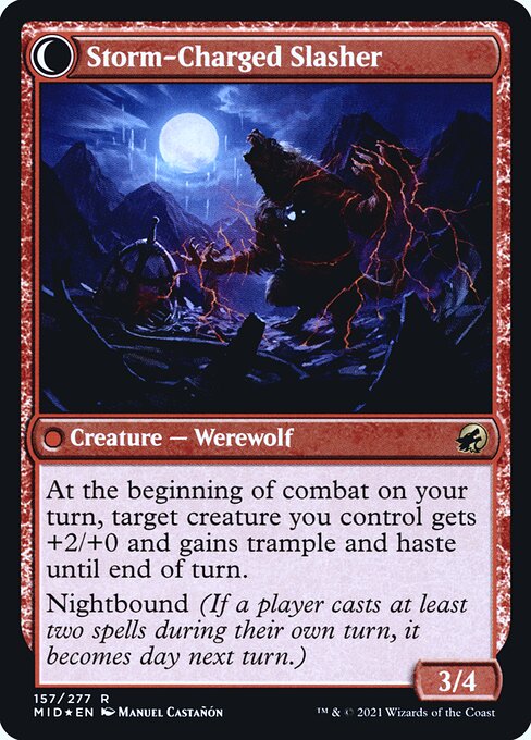 Reckless Stormseeker // Storm-Charged Slasher - Verso