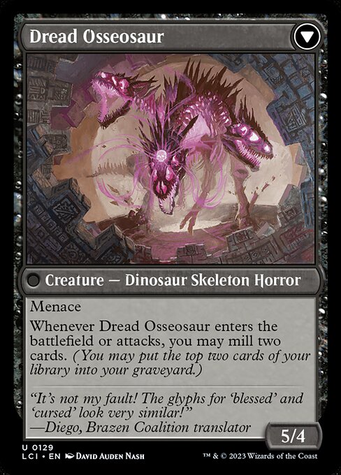 Visage of Dread // Dread Osseosaur - Verso