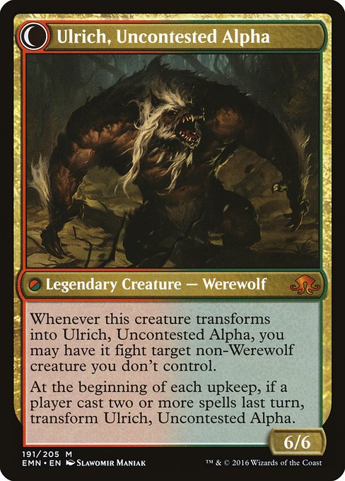 Ulrich of the Krallenhorde // Ulrich, Uncontested Alpha - Verso
