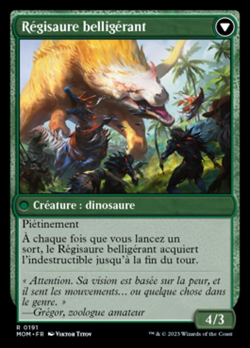 Invasion of Ixalan // Belligerent Regisaur - Verso