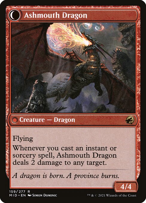 Smoldering Egg // Ashmouth Dragon - Verso