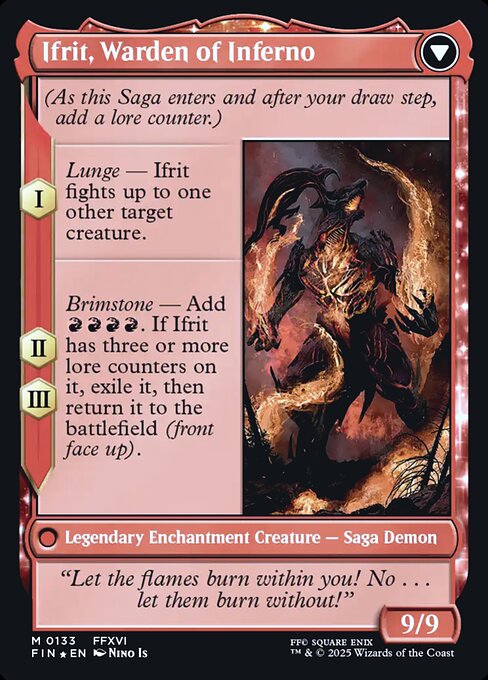 Clive, Ifrit's Dominant // Ifrit, Warden of Inferno - Verso