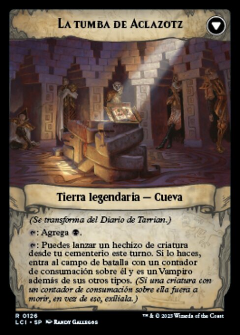Tarrian's Journal // The Tomb of Aclazotz - Verso