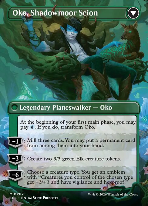 Oko, Lorwyn Liege // Oko, Shadowmoor Scion - Verso