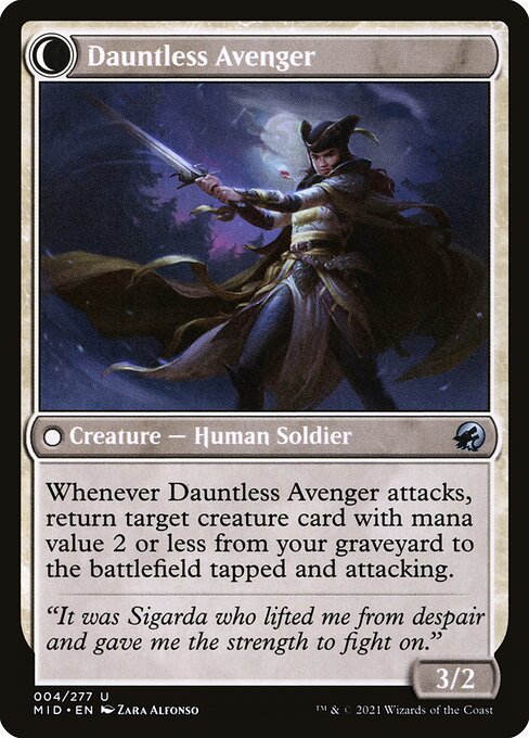 Bereaved Survivor // Dauntless Avenger - Verso