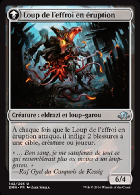 Smoldering Werewolf // Erupting Dreadwolf - Verso
