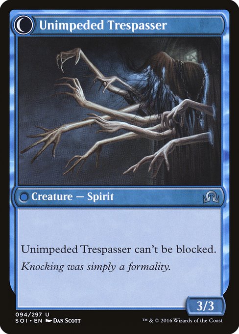 Uninvited Geist // Unimpeded Trespasser - Verso