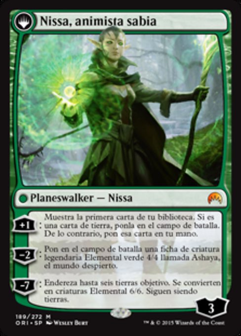 Nissa, Vastwood Seer // Nissa, Sage Animist - Verso