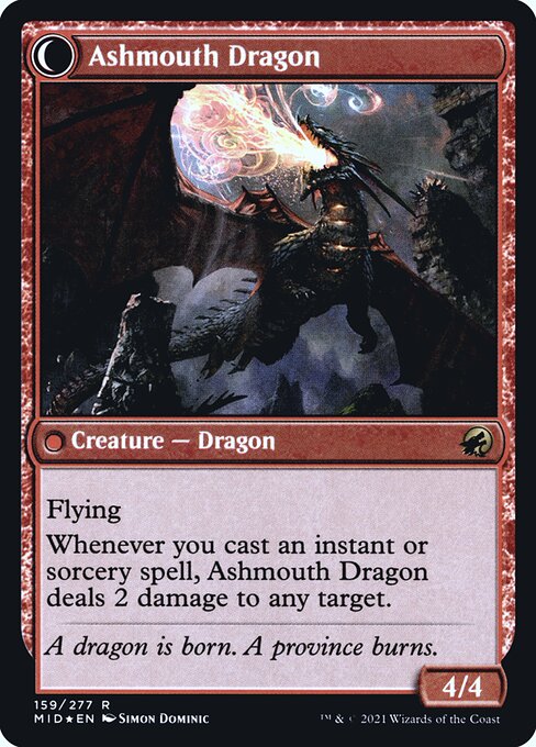 Smoldering Egg // Ashmouth Dragon - Verso
