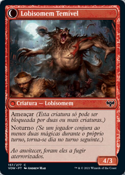 Fearful Villager // Fearsome Werewolf - Verso