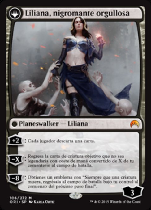 Liliana, Heretical Healer // Liliana, Defiant Necromancer - Verso