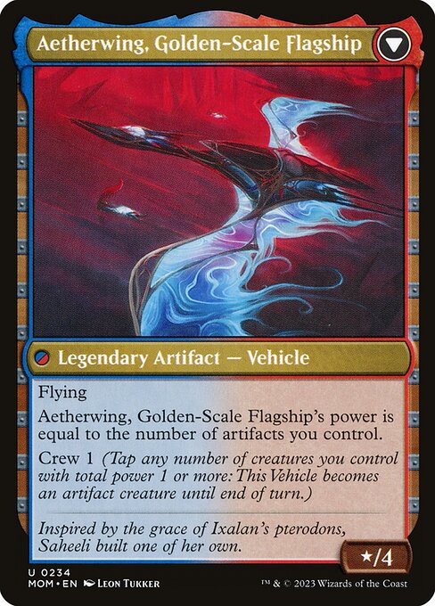 Invasion of Kaladesh // Aetherwing, Golden-Scale Flagship - Verso
