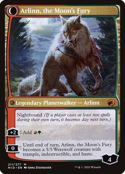 Arlinn, the Pack's Hope // Arlinn, the Moon's Fury - Verso