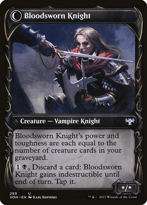 Bloodsworn Squire // Bloodsworn Knight - Verso