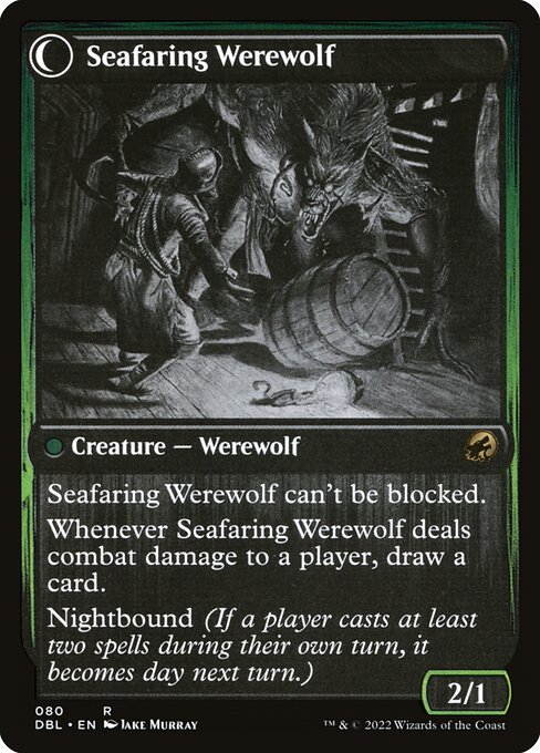 Suspicious Stowaway // Seafaring Werewolf - Verso