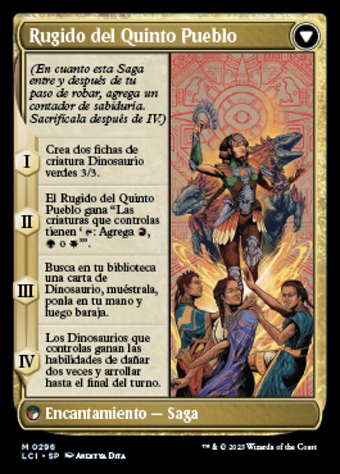 Huatli, Poet of Unity // Roar of the Fifth People - Verso