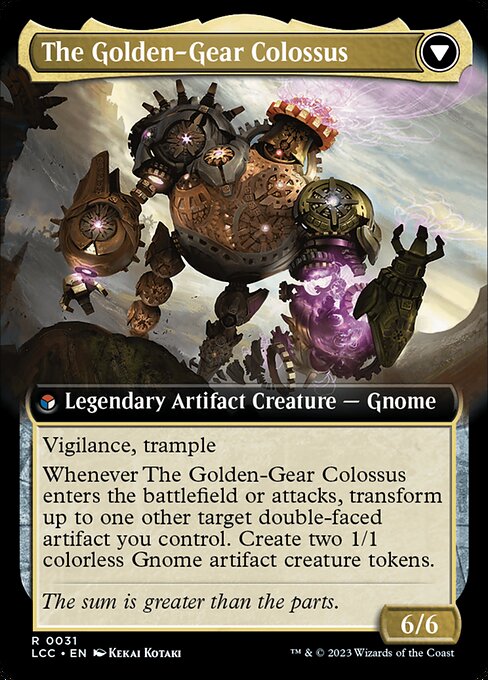 Tetzin, Gnome Champion // The Golden-Gear Colossus - Verso
