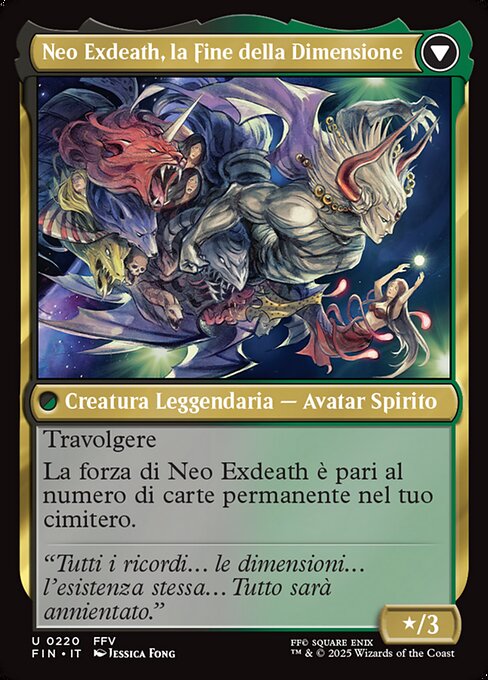 Exdeath, Void Warlock // Neo Exdeath, Dimension's End - Verso