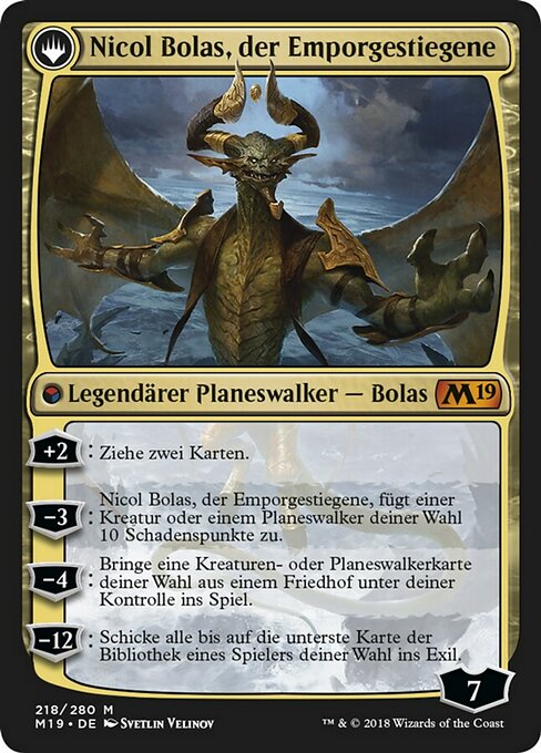Nicol Bolas, the Ravager // Nicol Bolas, the Arisen - Verso