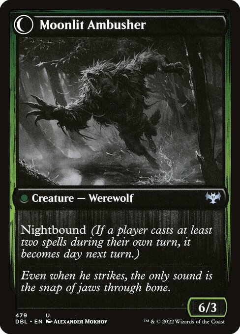 Oakshade Stalker // Moonlit Ambusher - Verso