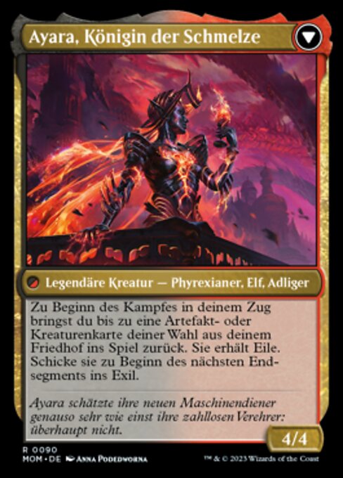 Ayara, Widow of the Realm // Ayara, Furnace Queen - Verso