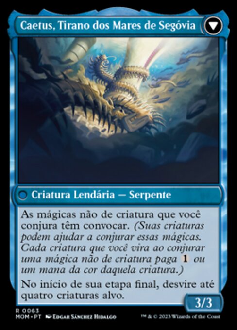 Invasion of Segovia // Caetus, Sea Tyrant of Segovia - Verso