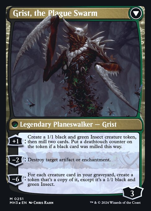 Grist, Voracious Larva // Grist, the Plague Swarm - Verso
