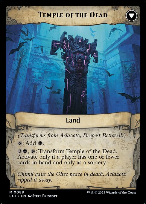 Aclazotz, Deepest Betrayal // Temple of the Dead - Verso