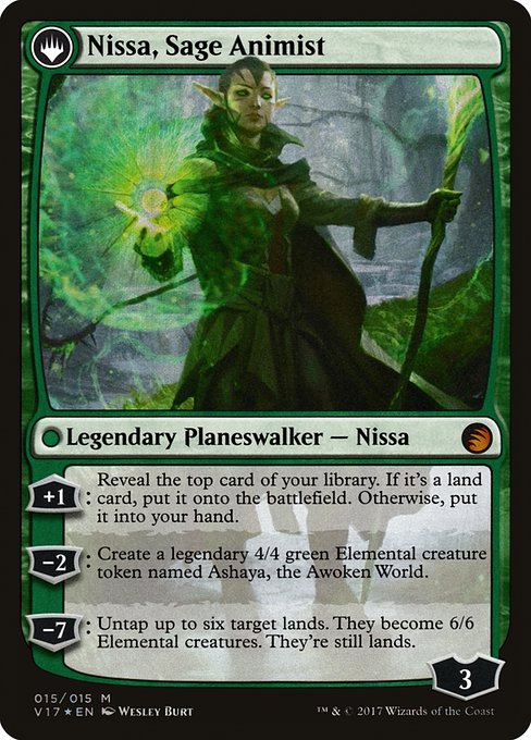 Nissa, Vastwood Seer // Nissa, Sage Animist - Verso