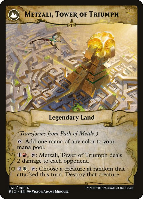 Path of Mettle // Metzali, Tower of Triumph - Verso