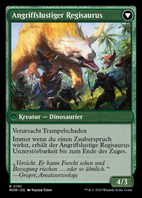 Invasion of Ixalan // Belligerent Regisaur - Verso
