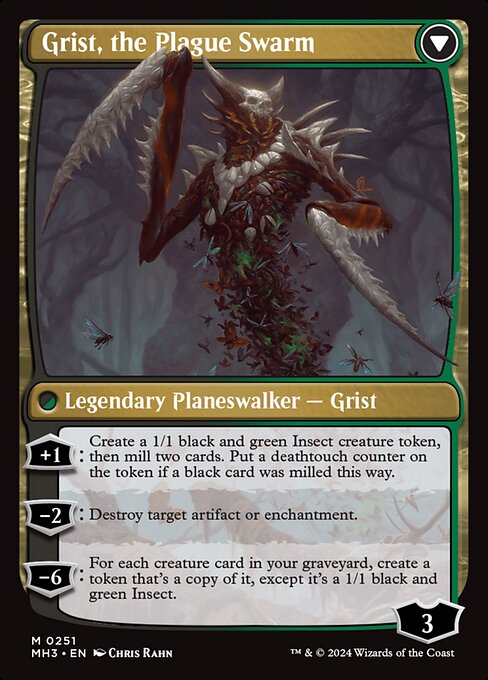 Grist, Voracious Larva // Grist, the Plague Swarm - Verso