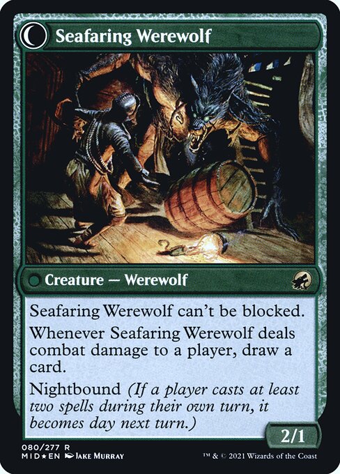 Suspicious Stowaway // Seafaring Werewolf - Verso
